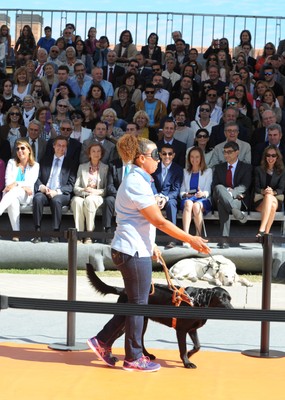 Elisenda en un momento de su demostración junto a Fanto