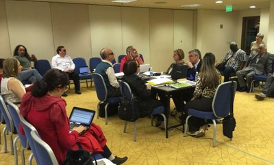 Una de las mesas de debate del encuentro sobre el Braille en la que participaron los técnicos de la ONCE