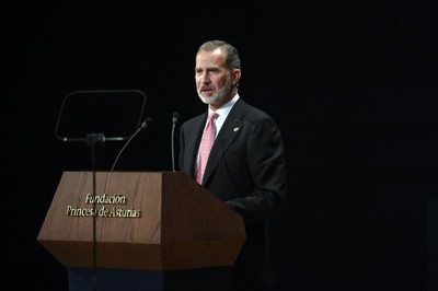 Momento del discurso del Rey hacia Teresa Perales (Foto:FPA)