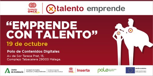 Diapositiva cartel de la experiencia emprende + con talento