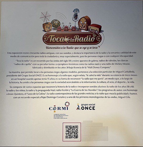 Cartel de bienvenida de la exposición