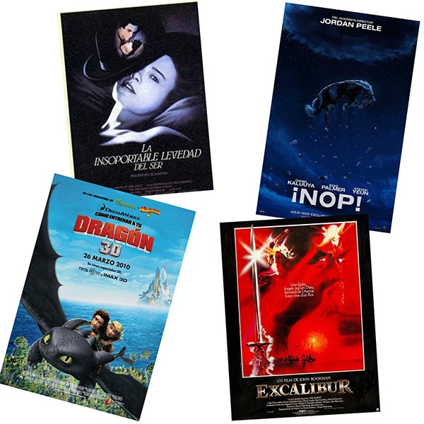 Collage con los carteles de las diferentes películas