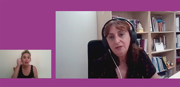 Intervención de Isabel Caballero en el conversatorio