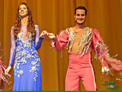 Lucía Hernández durante un desfile en el Carnaval de Santa Cruz deTenerife Lucía Hernández durante un desfile en el Carnaval de Santa Cruz deTenerife
