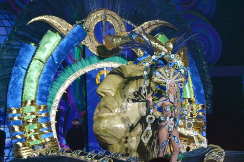 Una espectacular Lucía Hernández, en el Carnaval de Santa Cruz de Tenerife Una espectacular Lucía Hernández, en el Carnaval de Santa Cruz de Tenerife