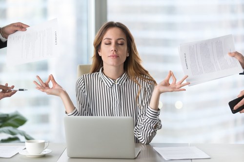 meditación en el entorno laboral