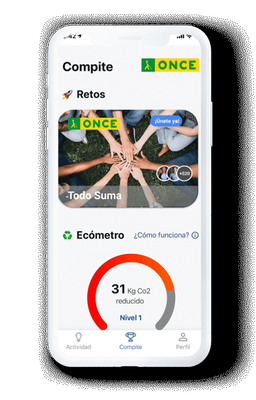 Teléfono móvil con aplicación Liight abierta
