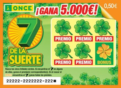 Boleto 7 de la Suerte