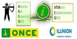 Composición acrónimos ARCO Y ATENEO, logos de ONCE e ILUNION