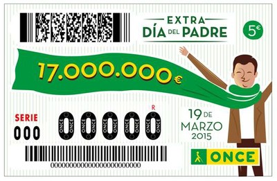 Anverso cupón Sorteo Extra del Padre 2015