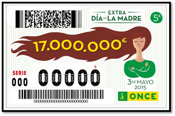 Anverso cupón sorteo Extra de la Madre 2015