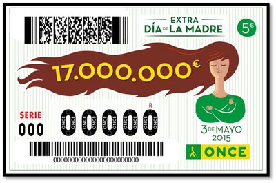 Anverso cupón sorteo Extra de la Madre 2015