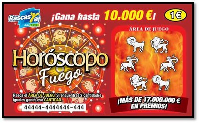 Anverso rasca Horoscopo Fuego 