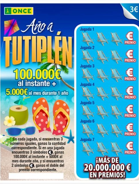 Rasca "Año a tutiplén"