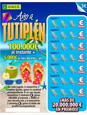 Rasca "Año a tutiplén"