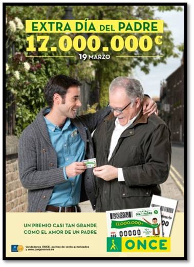 Cartel PLV del Sorteo Extra del Padre ´15