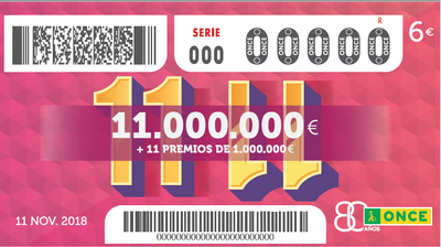 Cupón 11 del 11 de la ONCE
