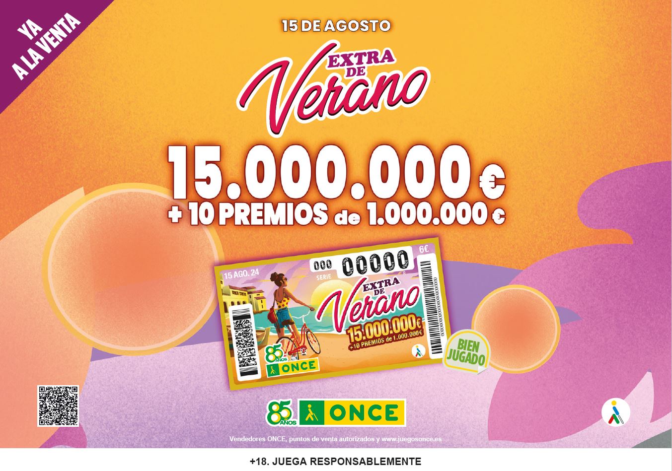 Cartelería del sorteo Extra de Verano de la ONCE