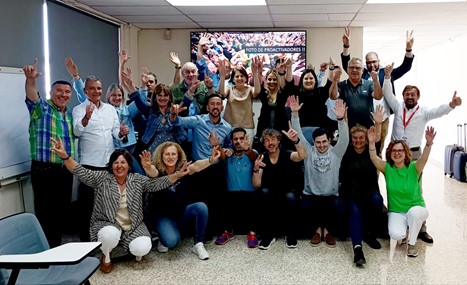 algunos de los participantes en la formación de toda la estructura comercial de juego de la ONCE