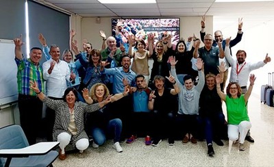 algunos de los participantes en la formación de toda la estructura comercial de juego de la ONCE
