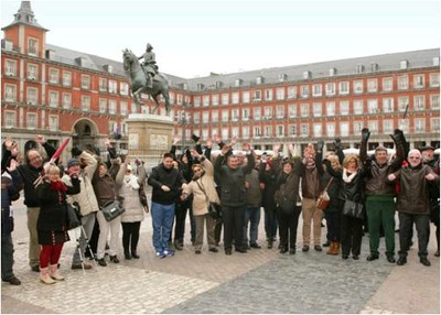 Foto de familia en la Plaza Mayor