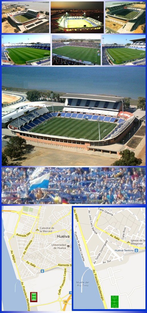 Fotografía aérea del estadio Nuevo Colombino en Huelva