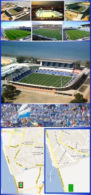 Fotografía aérea del estadio Nuevo Colombino en Huelva