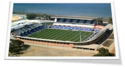 Fotografía aérea del estadio Nuevo Colombino en Huelva