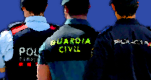 Ilustración de los tres cuerpos de Seguridad del Estado