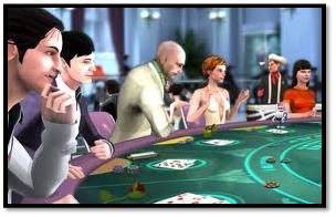 Jugadores virtuales en torno a una mesa de juego