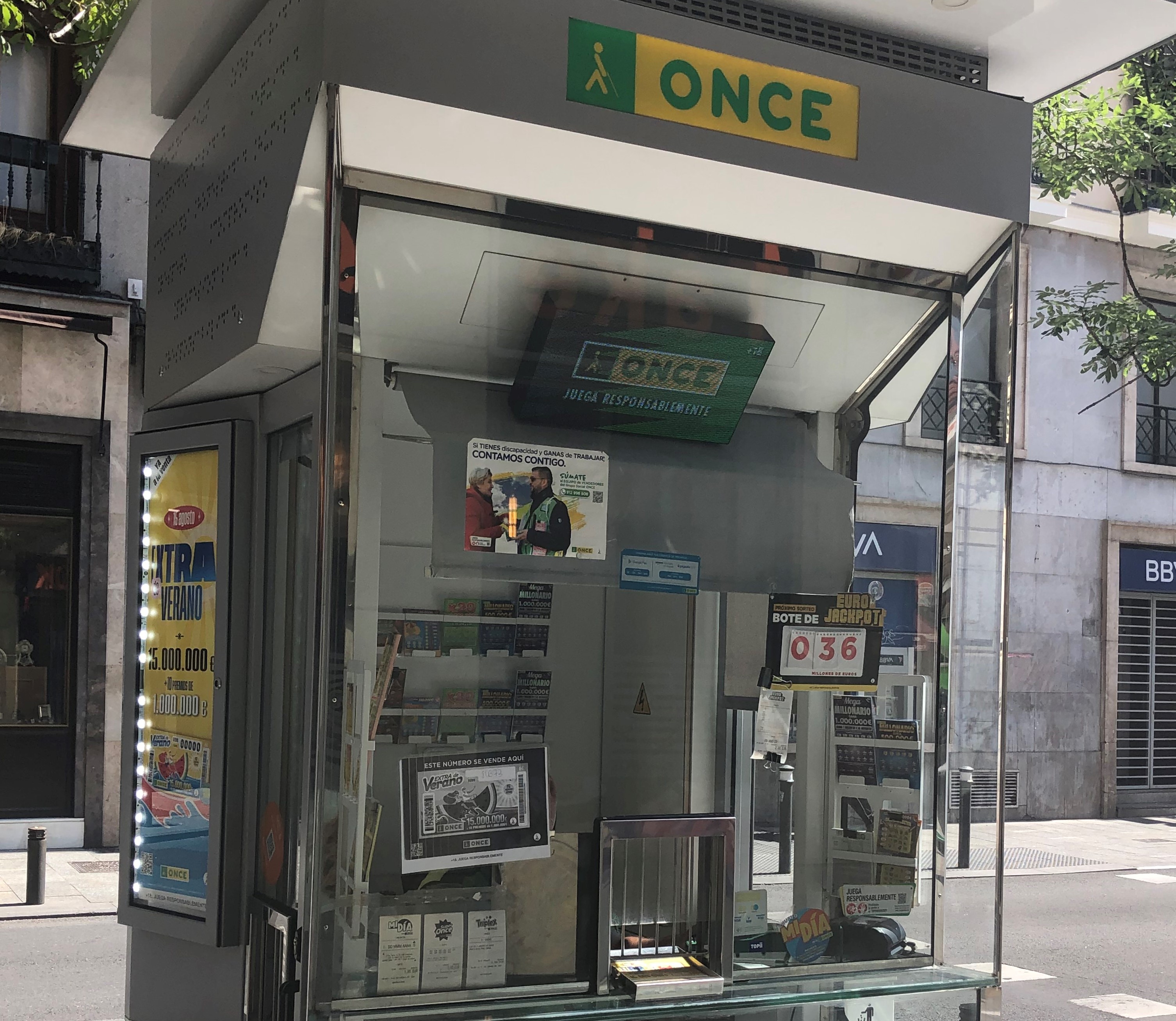 Pantalla en kioscos de Juego Responsable
