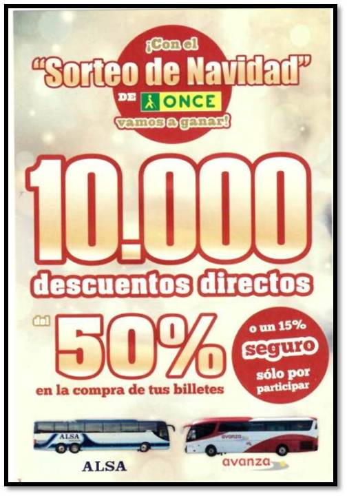Portada folleto promoción ONCE TE LLEVA A CASA