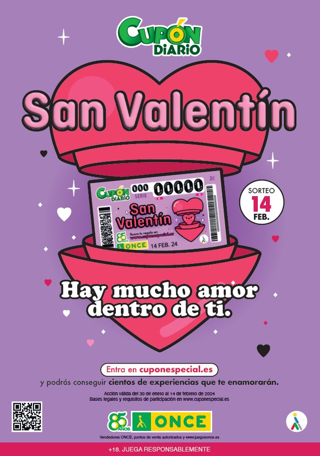 Cartel del Cupón Diario de San Valentín