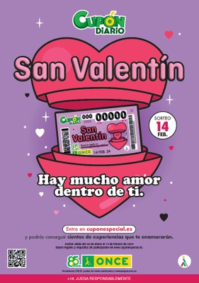 Cartel del Cupón Diario de San Valentín