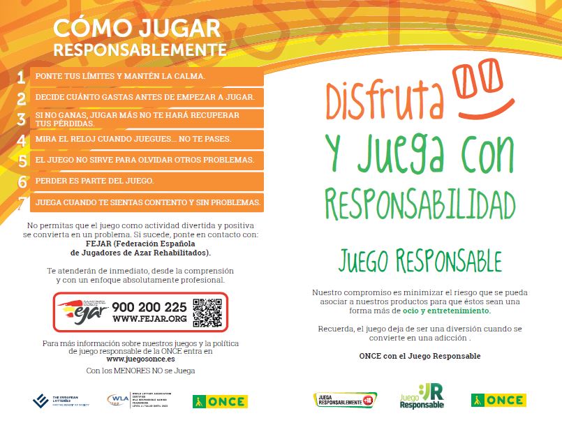 Tríptico sobre Juego Responsable