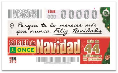 Anverso cupón navidad