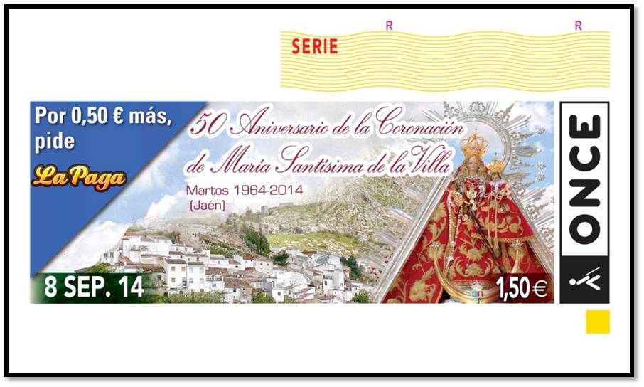 Anverso cupón ordinario con la leyenda en el margen superior izquierdo "LA PAGA"