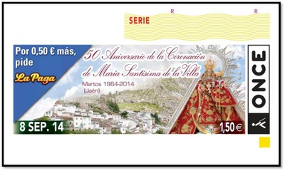 Anverso cupón ordinario con la leyenda en el margen superior izquierdo "LA PAGA"