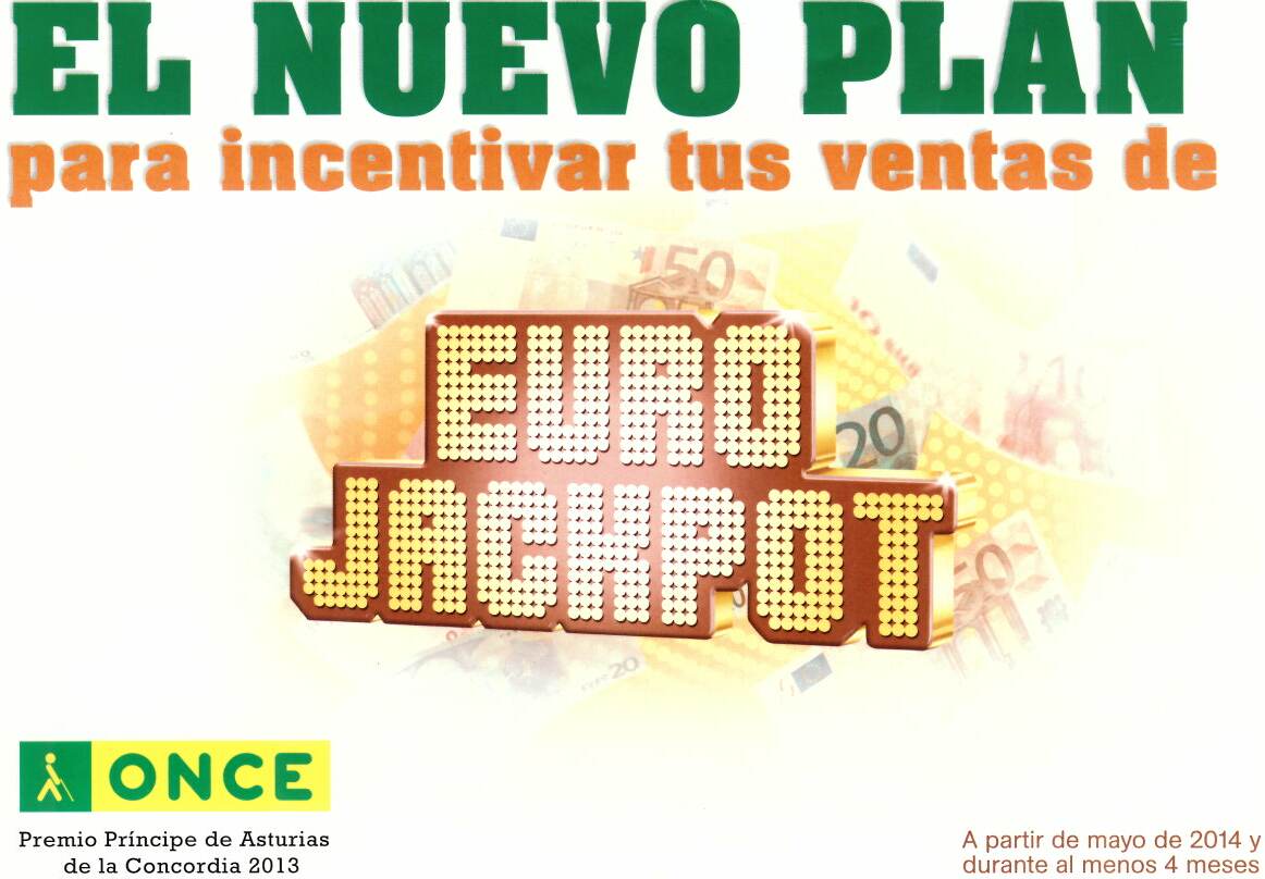 Portada diptico vendedores Plan incentivación EUROJACKPOT