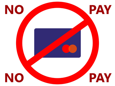 Prohibido pagar con tarjeta